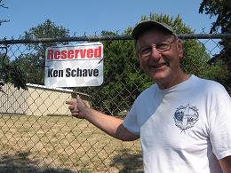 photo of Kev Schave's reserved spot at Sunset Speedway