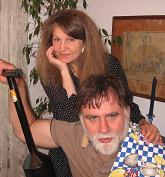 photo of us on our anniversary with clam gun