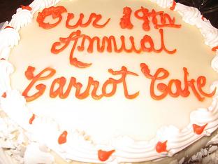photo of our annual carrot cake