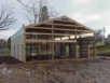 photo of our new barn being built