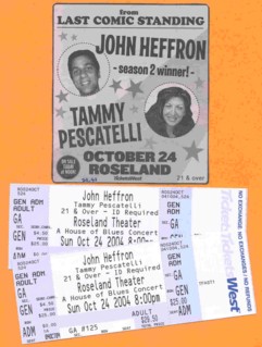 photo of tickets to Comedy Show